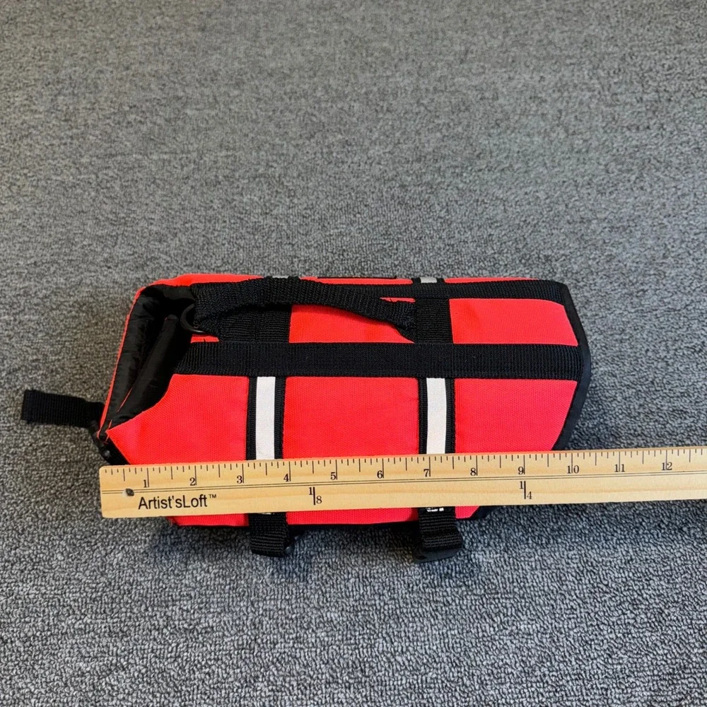 Outward Hound Dog Life Jacket Red Reflective Safety Vest Rescue Handle Sz Small